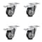 Service Caster 4 Inch Thermoplastic Rubber Swivel Top Plate Caster Set with Total Lock Brake SCC-TTL20S414-TPRB-4 - alternate 2